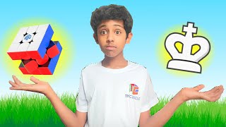 Solving 6 Cubes while Playing Chess! | TCubing | Chess x Cubing