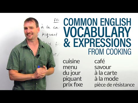 法式烹飪常用英語詞彙和表達方式。 (Common ENGLISH VOCABULARY & EXPRESSIONS from French cooking)