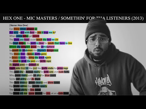 Hex One - Mic Masters [Rhyme Scheme] Highlighted