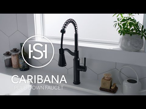 Find Industrial High-End Design in the Caribana Single-Hole Kitchen Faucet