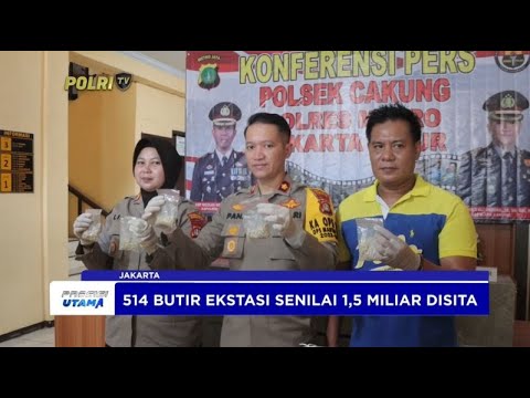 POLSEK CAKUNG TANGKAP PENGEDAR NARKOBA JENIS EKSTASI SENILAI 1,5 MILIAR