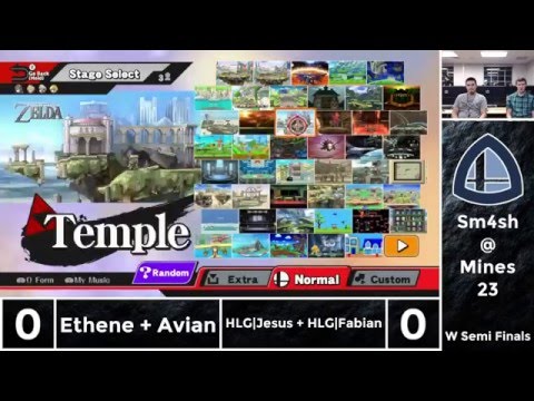 Sm4sh@Mines 23 - Ethene + Avian Vs. HLG|Jesus + HLG|Fabian - Doubles Winners Semifinals