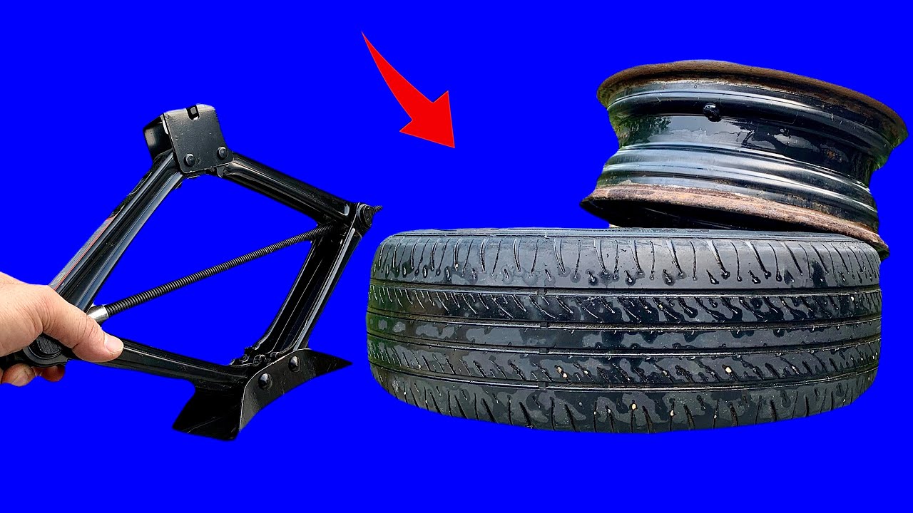Tire fitting is now useless! Just 1 JACK 🔥 Change a wheel in a minute!