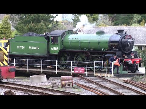 ex-LNER 61306 Mayflower on Turntable Churston 010415