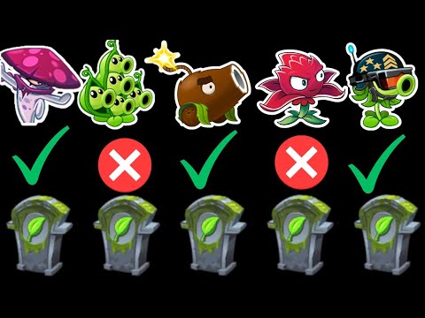 PvZ 2 - Every Plant using 3 Booster to Destroy the 6 Tombstone - Who will win?