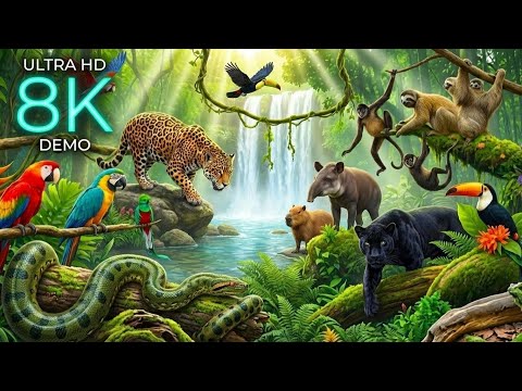 Animals of the Amazon Rainforest 8K | Cinematic Wildlife Documentary & Jungle Sounds