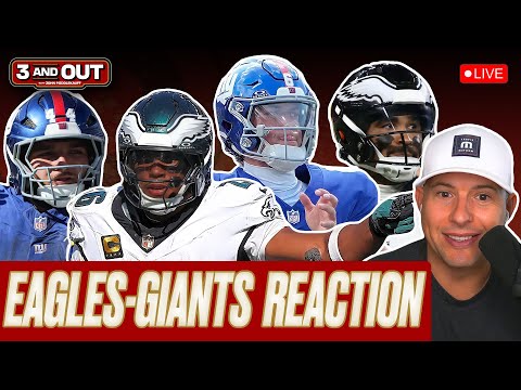 Reaction to Jaxson Dart & Giants DOMINATING Jalen Hurts & Eagles on TNF | 3 & Out NFL Reaction