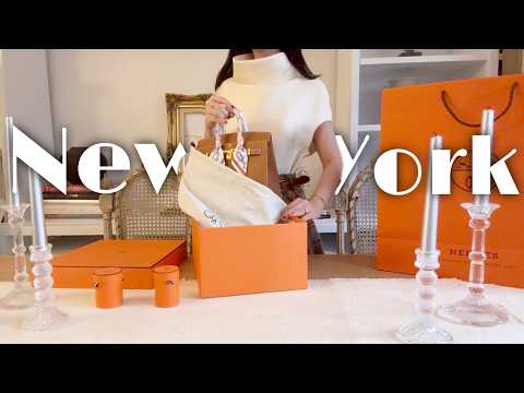 Unboxing Hermès Birkin Sellier bag, outfits, making DuJJonKu, hat coat try-on, hidden cafe, NYC vlog