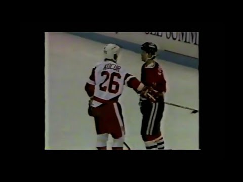 Blackhawks - Red Wings G5 rough stuff 4/11/89