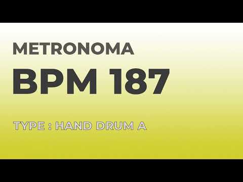 메트로놈 | BPM 187  | Metronome | Type : Hand Drum A