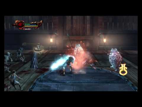[TITAN MODE] God Of War 3 III remastered Upper Labyrinth Bridge boss room Playstation 4. [HD]