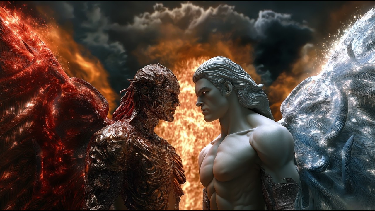 Two Times Angel Michael Faces Satan.