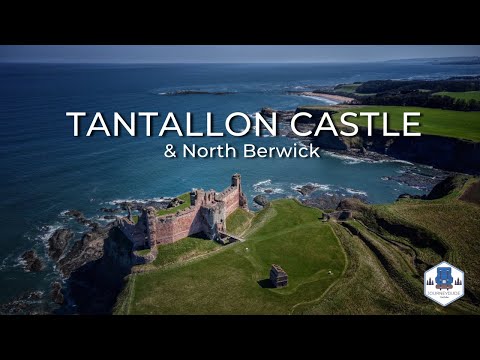 Tantallon Castle & North Berwick from above in 4K