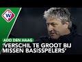 ADO-trainer Brood miste basisspelers bij 5-0 verlies: 'Schipperen' - OMROEP WEST SPORT