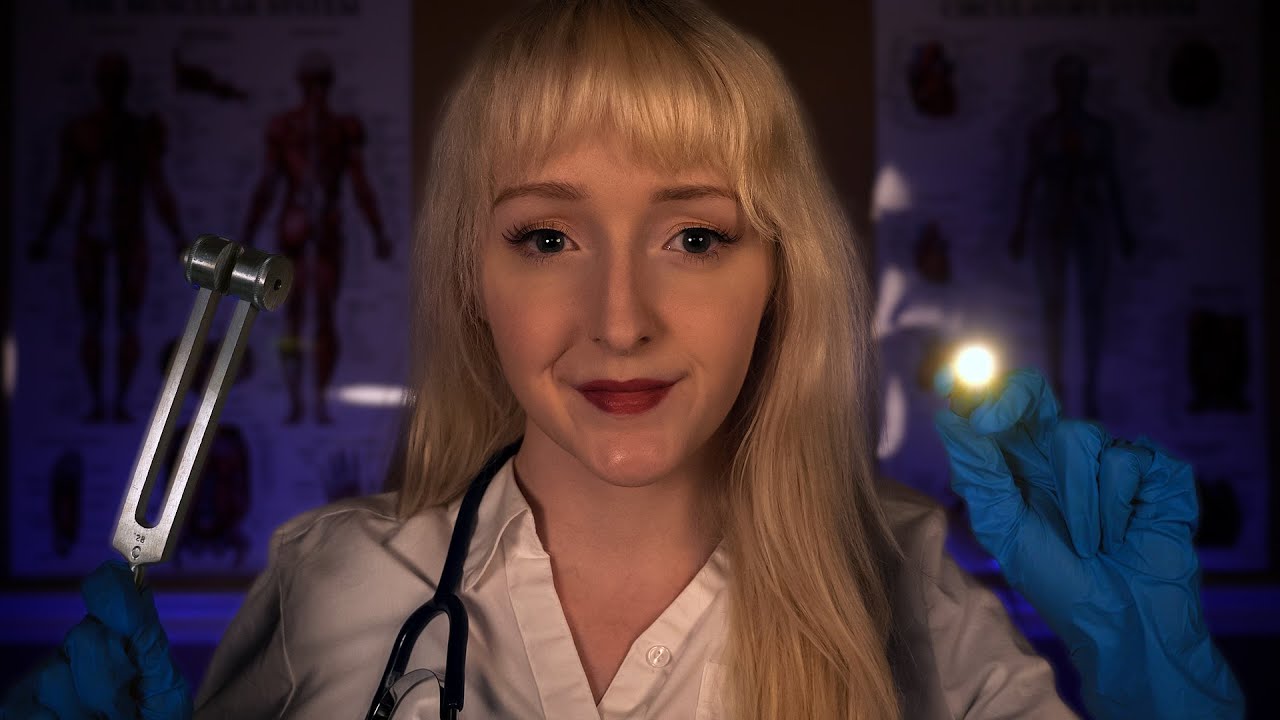 ASMR Detailed Physical Exam in the Dark | Medical
