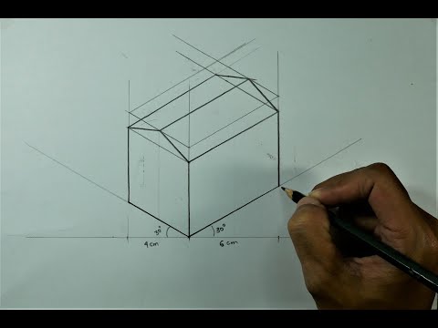 How To Draw a Isometric House - Beginners