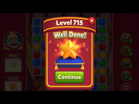 Royal Match - King Robert - Hard Level 715 (last move clearance)