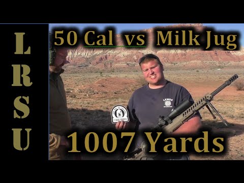 Desert Tech HTI 50 Cal vs Milk Jug 1000 Yards - 750 gr AMAX