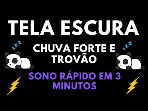 Adormecer Rápido em 3 Minutos com Chuva Torrencial no Telhado e Sons de Trovão Poderosos à Noite