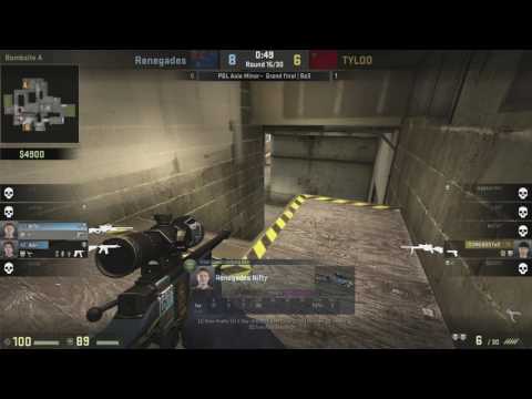 Nifty MIND BLOWING WALLBANGS AWP 3K vs Tyloo Cache @ PGL MINOR QUALIFIER