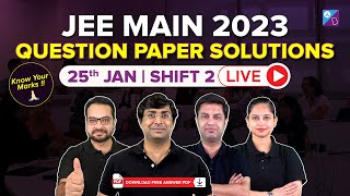 JEE Main 2023 Question Paper Solutions |25th Jan Shift 2 |JEE Main 2023 Paper Analysis with Solution