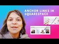 131 How To Link Main Navigation To A Section On Page Anchor Links On Squarespace