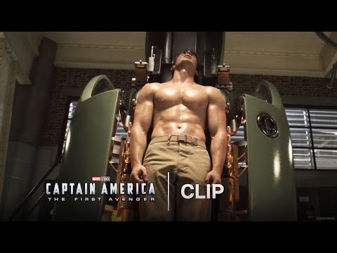 Thumbnail for video: Steve Rogers Transforms Into Captain America - Official Clip Thumbnail for video: Steve Rogers Transforms Into Captain America - Official Clip