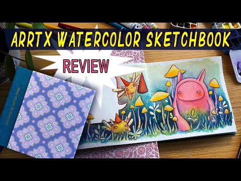 How Good is This Watercolor Sketchbook? - Filling a Whimsical Sketchbook Spread 🍄