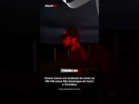 Jovem morre em acidente de moto na PB-186 entre São Domingos do Cariri e Caraúbas