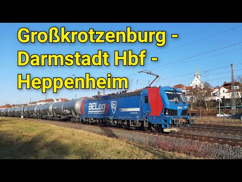 Führerstandsmitfahrt von Großkrotzenburg nach Heppenheim mit der Baureihe 192 über Darmstadt Hbf