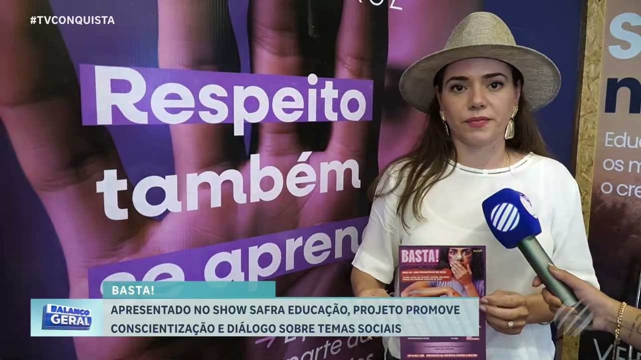 Projeto Basta no Show Safra Educação promove respeito e reflexão nas escolas