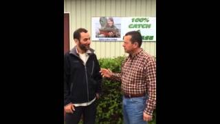 Jim chats with Peter on his 8 1/4 pound Brook Trout from Igloo Lake - June 2014