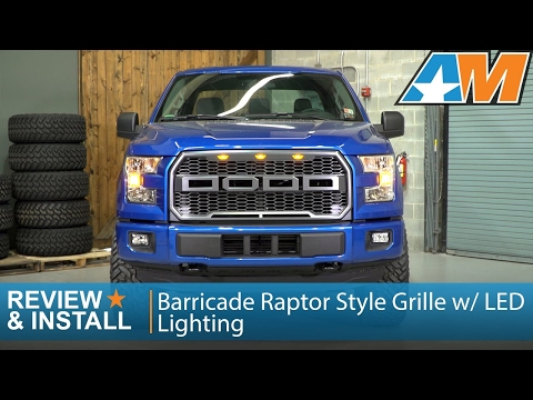 F150 Barricade Raptor Style Grille w/ LED Lighting Review & Install 2015-2017