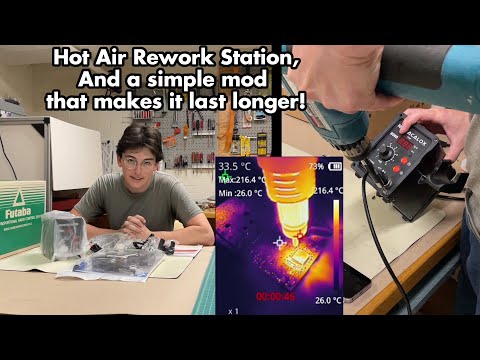 Newacalox 858D Hot Air Rework Station Review: Thermal tests and a heatsink mod! A useful cheap tool!