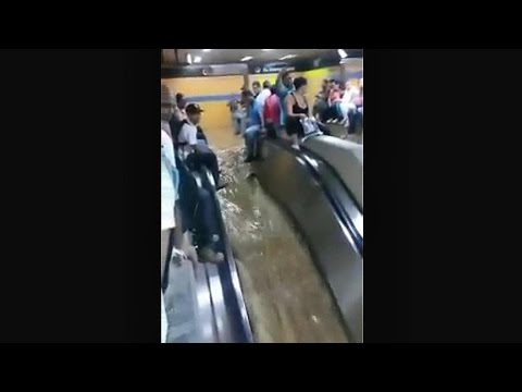 2015 Flood waters rush into Venezuelan subway station - End Times Signs