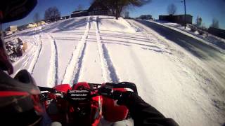 Honda 400EX First Snow Ride of the New Year GO PRO