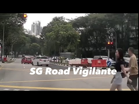 1jul2023 holland road driver of toyota  to ebrake and swerve after spotting jaywalker