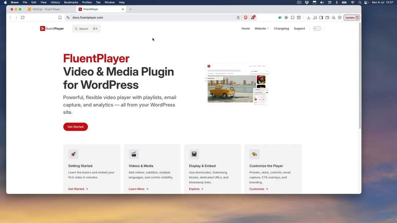 Making default settings for every video in FluentPlayer