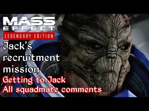 Mass Effect 2 - Recruiting Jack - Exploring the prison - Squadmate comments