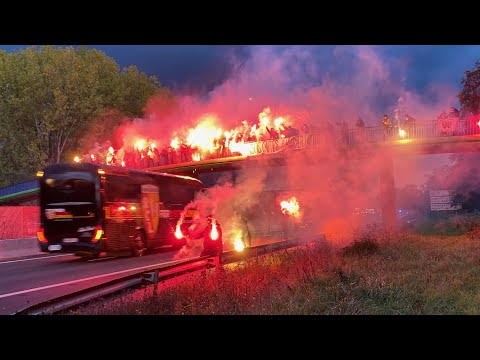 Départ du bus du Rc lens Derby Lille Rc Lens 2020