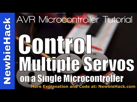 40. Arduino for Production!  AVR Atmega32 - Controlling Multiple Servos Using Standard Output Pins