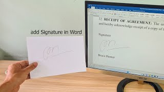 Word : how to add Signature in Microsoft Word