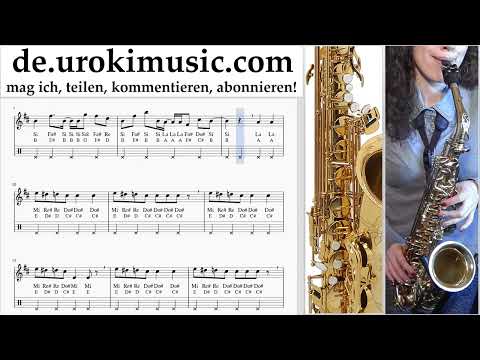 Saxophonunterricht (Alt) Axel F - Crazy Frog Noten Lernen um-i995