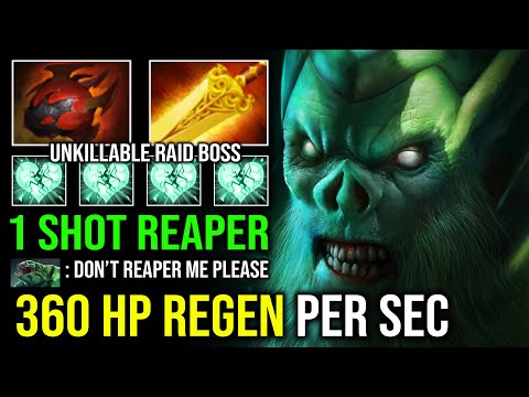 WTF 360 HP REGEN PER SEC 1v5 Unkillable Reaper Nonstop Godlike Raid Boss Necrophos Dota 2