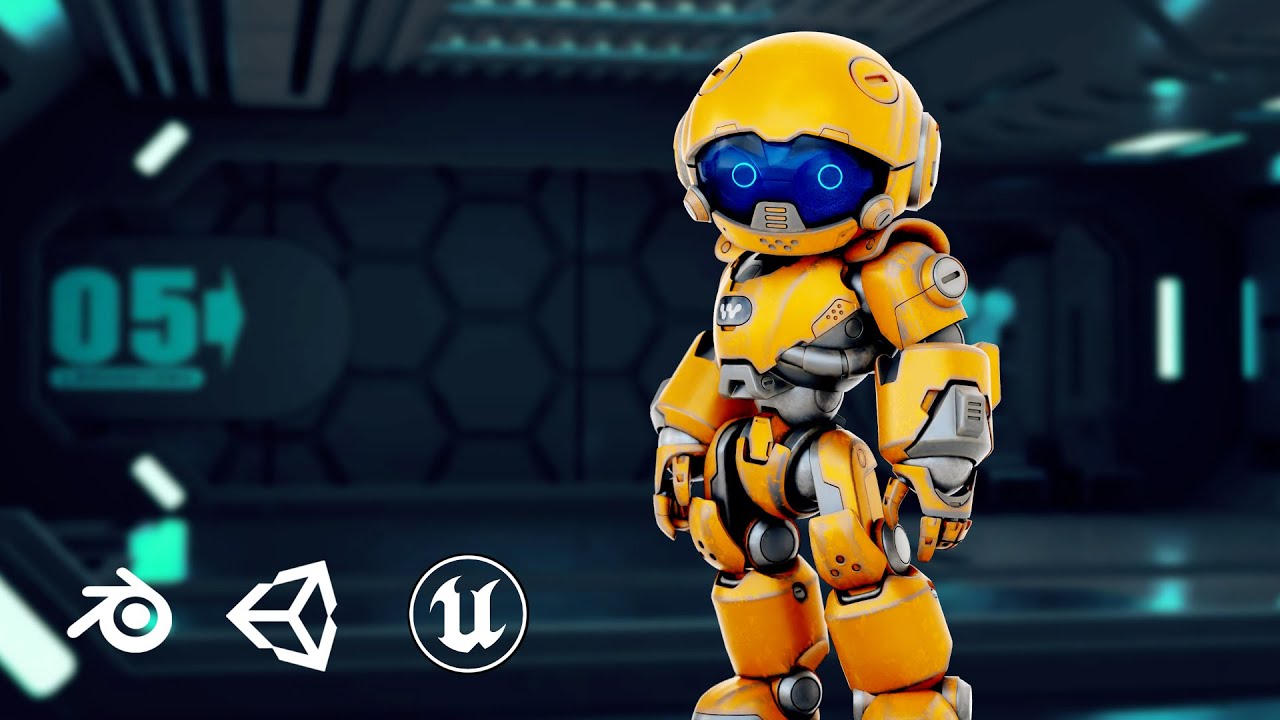 Robo Zero-X Auto-Rig Pro Rigged For Mixamo Unreal Engine Unity 3D Model