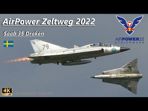 Saab 35 Draken  ▲ Swedish Air Force Historic Flight 🇸🇪 ▲ AirPower Zeltweg 2022