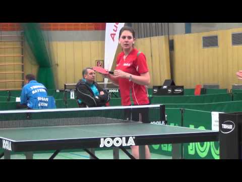 Tischtennis Deutsche Jugendmeisterschaften 2013 Karlsfeld 1 27)Wan,Yuan(24)Vollmert,Jana(48)