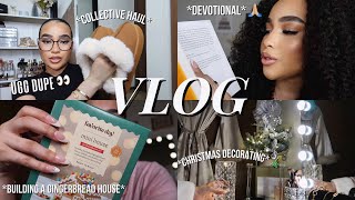 VLOGMAS ♡ BLACK FRIDAY + BIRTHDAY HAUL, DECORATE WITH ME, DEVOTIONAL, & BUILDING A GINGERBREAD HOUSE