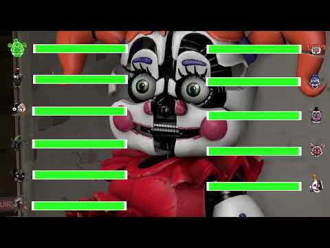 [SFM FNaF] Sister Location vs Security Breach Ruin WITH Healthbars