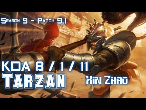Tarzan XIN ZHAO vs NOCTURNE Jungle - Patch 9.1 KR Ranked
